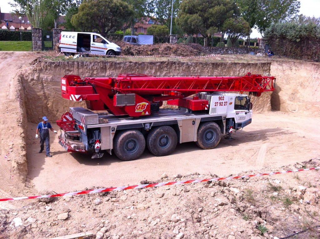 equipo aparejador - instalación grúa - Las Rozas